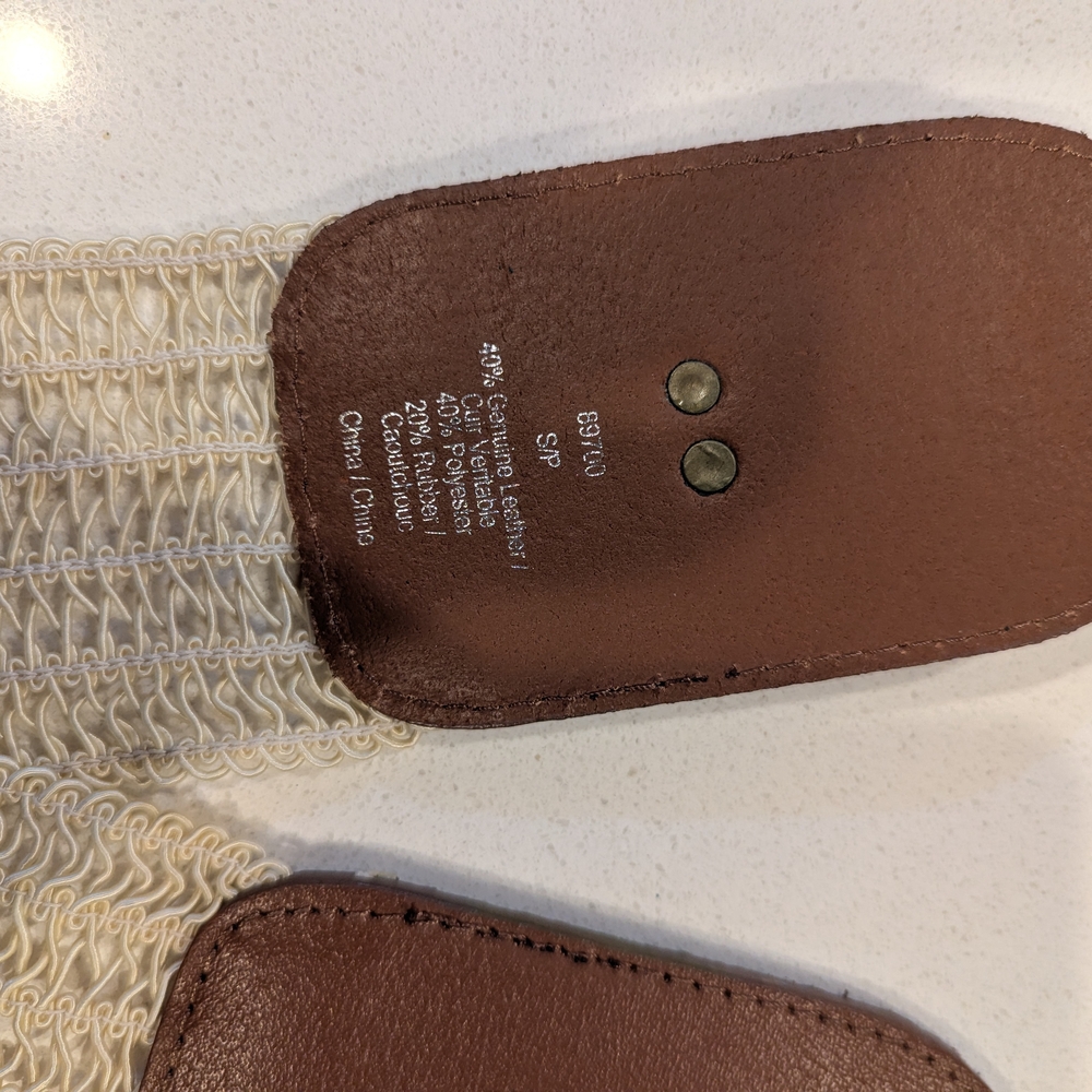 Anthropologie | Brown Leather Woven Belt | Size S - Picture 3 of 7